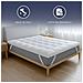 Topper 120x190 Cm Con Imbottitura In Ovatta Da 1000 Gr /m² | Coprimaterasso Extra Comfort Con Camera D'aria Traspirante Incorporata - Foto miniatura 6