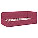 Cornice del letto ad angolo Rosso Vino 90 x 190 cm Velluto - Foto miniatura 6