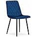 Sedia TURIN - Design ergonomico in velluto blu navy x 4 - Foto miniatura 2