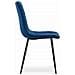 Sedia TURIN - Design ergonomico in velluto blu navy x 4 - Foto miniatura 6