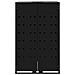 Copribidone con Ruote per 3 Bidoni Nera 207x79x117cm in Acciaio - Foto miniatura 5