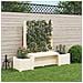 Panchina da Giardino Kopenhagen Bianco 173 x 49 x 135,5 cm PP - Foto miniatura 2