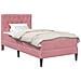 Struttura letto con materasso Rosa 90 x 200 cm Velluto - Foto miniatura 1