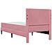 Struttura letto con materasso Rosa 90 x 200 cm Velluto - Foto miniatura 8