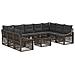 Set Divano da Giardino 10 pcs Grigio polyrattan - Foto miniatura 1