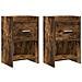 Comodini 2 pcs Rovere Fumo 40 x 30 x 60 cm Legno ingegnerizzato - Foto miniatura 1