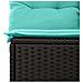 Set Divano da Giardino 5 pcs Nero e Turchese polyrattan - Foto miniatura 9