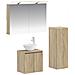 Set di mobili per il bagno 4 pcs Rovere Sonoma - Foto miniatura 1