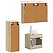 Set di mobili per il bagno 4 pcs Rovere Sonoma - Foto miniatura 3