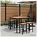 Tavolo Bar da Giardino Naturale e Nero 110 x 108,5 x 105 cm - Foto miniatura 2