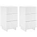 Comodino 2 pz Bianco 33,5 x 34,5 x 60 cm Legno composito - Foto miniatura 1