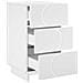 Comodino 2 pz Bianco 33,5 x 34,5 x 60 cm Legno composito - Foto miniatura 3