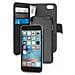 Custodia Flip Cover in Ecopelle per iPhone 6/6s / 7 +3 Vani + Tasca Banconote Nero - Foto miniatura 1