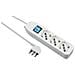 62068 Multipresa tripla polivalente (schuko + 10/16A) con interruttore - cavo 1,5 m bianco - Foto miniatura 6