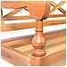 vidXL Panchina Batavia 98 cm Legno Massello di Mogano Marrone Chiaro - Foto miniatura 3