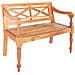 vidXL Panchina Batavia 98 cm Legno Massello di Mogano Marrone Chiaro - Foto miniatura 1