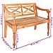 vidXL Panchina Batavia 98 cm Legno Massello di Mogano Marrone Chiaro - Foto miniatura 6