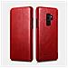 Samsung S9 Più Case Rosso Lusso In Pelle Curva Edge Series Vintage - Foto miniatura 1