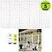 Multipack 5 Pz Tralicci Fissi Con Cornice Colore Ghiaccio 0,60 X H 1,80 Metri In Legno - Foto miniatura 1
