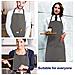 2 Confezioni Grembiule Da Cucina Impermeabile Regolabile Chef Grembiule Con Tasche Per La Casa Ristorante Artigianato Giardino Barbecue Scuola Coffee House Grembiule Uomo Donna (grigio)  - Foto miniatura 4