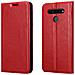Custodia Compatibile Con Lg Kq51 In Rosso Mela - Coperchio Protettiva Con Chiusura Magnetica, Funzione Stand E Tasca Per Le Carte - Foto miniatura 8