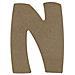 Lettera Maiuscola N In Legno Mdf Da Decorare - 15 Cm - Foto miniatura 1