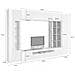 Parete Attrezzata Ocean, Set Salotto Porta Tv, Mobile Soggiorno Multiuso Con Luce Led, 100% Made In Italy, Cm 290x40h192, Ardesia E Acero - Foto miniatura 3