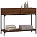 Tavolo Consolle Rovere Marrone 100x34,5x75 Cm Legno Multistrato - Foto miniatura 3