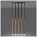 Sollux Lighting Lampada A Sospensione Pastelo 5l Oro Sl.1173 - Moderno Lampade A Sospensione D'oro 110x45x5 Cm - Foto miniatura 3
