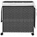 Cesto Portabiancheria Con Ruote Grigio 60x35x60,5 Cm Rattan - Foto miniatura 3