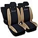 Coprisedili Auto Compatibili Per 500l, Made In Italy, Set Di Copri Sedili Anteriori E Posteriori (unico Colore) Con Copri Poggiatesta Incluso, Tessuto Poliestere, Colore - Nero \blu Beige - Foto miniatura 1