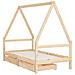 Giroletto per Bambini con Cassetti 80x160cm Legno Massello Pino - Foto miniatura 3