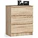 Cassettiera K60, 3 cassetti, 60x40x77 cm, Colore Sonoma Quercia - Foto miniatura 1