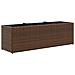 Fioriera Da Giardino Con 3 Vasi Marrone 105x30x32 Cm Polyrattan - Foto miniatura 2