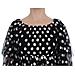 Abito Arricciato A Pois Bianco Nero - It40-s - Foto miniatura 5