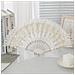 Ventaglio Da Danza In Pizzo Bianco Elegante, Accessorio Fotografico E Decorazione Per La Casa   Modello 1 - Foto miniatura 7