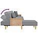 Divano Letto a L Grigio Chiaro 279x140x70 cm in Tessuto - Foto miniatura 6