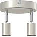 Faretti da soffitto 2 Vie Regolabile Nichel Spazzolato GU10 - Foto miniatura 5