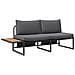 Divano da giardino a 2 posti con cuscini antracite - Foto miniatura 1