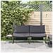 Divano da giardino a 2 posti con cuscini antracite - Foto miniatura 2