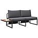 Divano da giardino a 2 posti con cuscini antracite - Foto miniatura 3