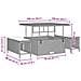 Set di divani da giardino  da 12 pezzi con cuscini Beige Rattan Polietilene Acacia, Set da pranzo da giardino  da 3 pezzi con cuscini Beige Rattan Polietilene Acacia, Divano da giardino per 2 persone  con cuscini Beige Rattan Polietilene - Foto miniatura 9