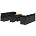 Set Divano da Giardino  a 11 Pezzi con Cuscini Rattan Polietilene Nero Acacia, Divano da Giardino  a 2 Posti con Spazio di Stoccaggio & Cuscini Rattan Polietilene Nero, Set da Pranzo da Giardino vitaXL a 3 Pezzi con Cuscini Rattan Polietilene Nero Acacia - Foto miniatura 1