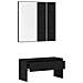 Set di Mobili per Corridoio  in Legno Ingegnierizzato Nero - Foto miniatura 5