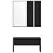 Set di Mobili per Corridoio  in Legno Ingegnierizzato Nero - Foto miniatura 7