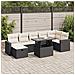 Set Divani da Giardino con Cuscini 8 pz Nero in Polyrattan - Foto miniatura 2