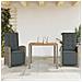 Set da Bistrò 3 pz con Cuscini Grigio in Polyrattan - Foto miniatura 2