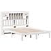 Letto Libreria senza Materasso Bianco 135x190 cm Legno di Pino - Foto miniatura 3