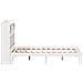Letto Libreria senza Materasso Bianco 135x190 cm Legno di Pino - Foto miniatura 5