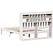 Letto Libreria senza Materasso Bianco 135x190 cm Legno di Pino - Foto miniatura 6